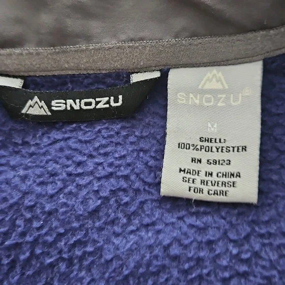 🧥HP🧥Snozu Men's Full Zip Fleece Jacket Medium - Picture 9 of 13